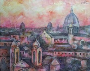 Картина пастелью "Рим" (рисунок)