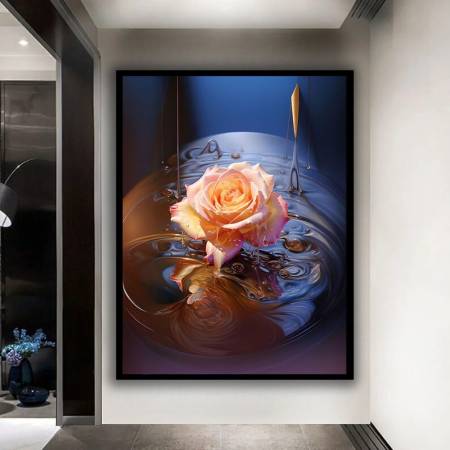 Картина маслом на холсте чайная роза красивая картина большого размера