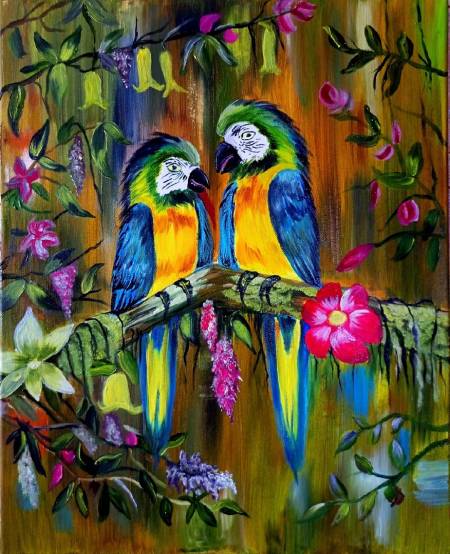  Тропические попугаи