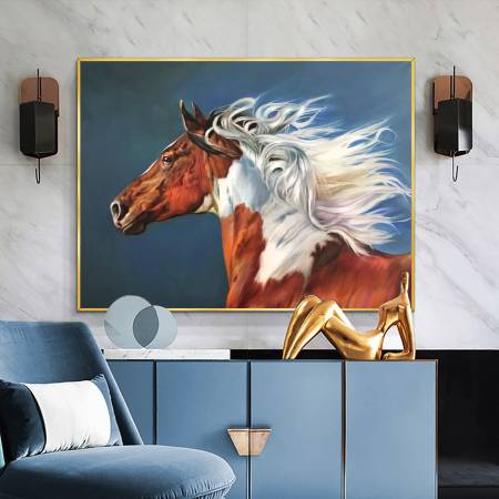 Картина маслом в интерьер лошадь - свобода и независимость в подарок